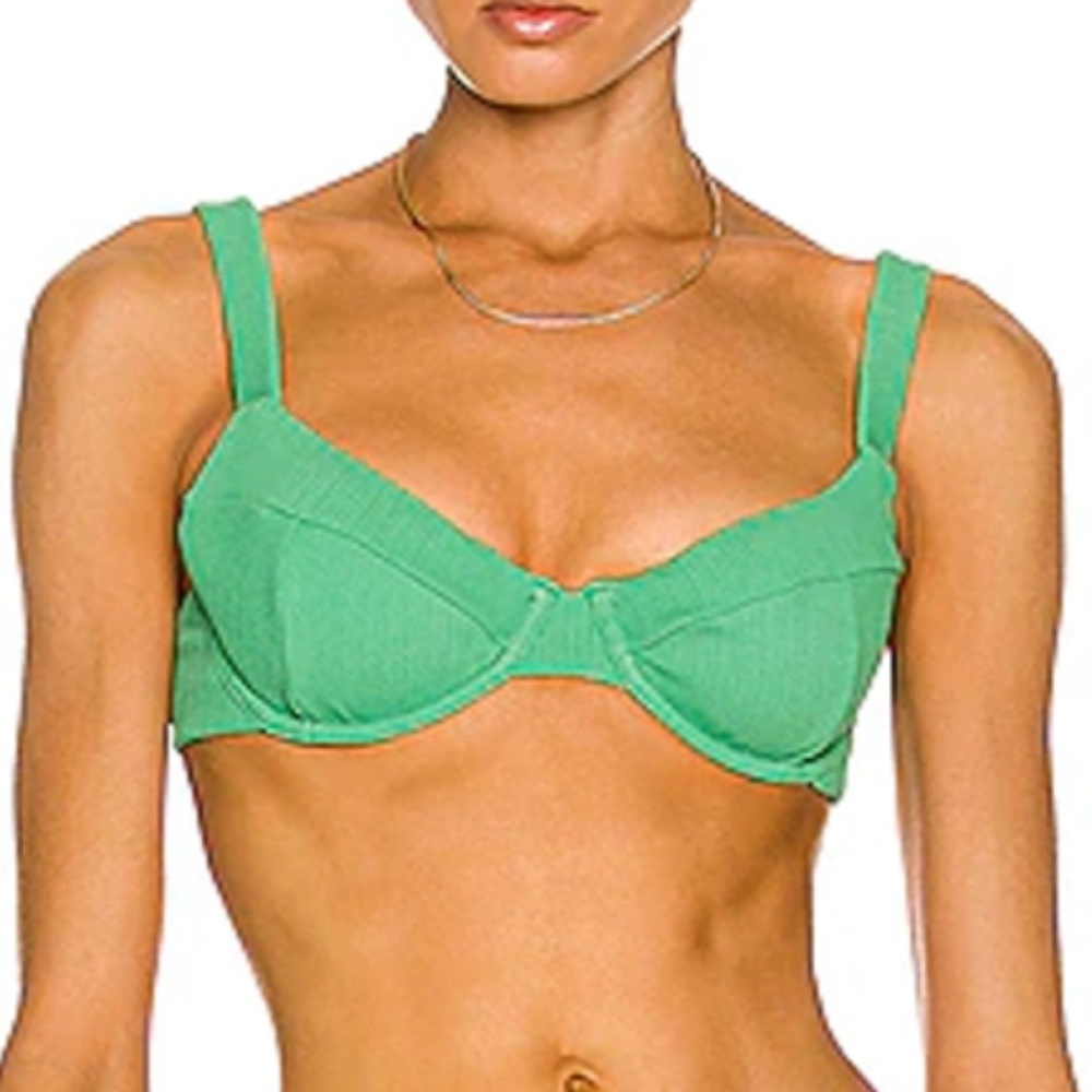 Jonathan Simkhai Green Bikini Top